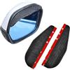 CHENGJIANSHANGMAO 2 Pezzi Auto Copripioggia per Specchietto Retrovisore per Jeep Renegade 2014-2025, Sopracciglia a Specchio in Fibra di Carbonio Accessori Auto