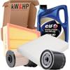kW&HP KIT TAGLIANDO 4 FILTRI MANUTENZIONE PER SCENIC IV 1.5 DCI CON OLIO MOTORE ORIGINALE 5 LITRI 5W30