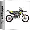 MOTOTOPGUN giannelli scarico omologato sonic alluminio nero compatibile con fantic xe 50 enduro 2021 mototopgun