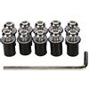 MTP-Racing 10 viti in alluminio per parabrezza, con gomma, adatte per Yamaha FJ1100 47E 1984-1985, argento