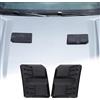 DIYUCAR 2 coperture decorative per presa d'aria per auto, per cofano turbo laterale, compatibili con Ford Ranger Raptor WILDTRAK SPROT XL XLT XLS T9 2022-2024 (nero)