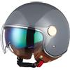 WZGGTEAM Casco Moto Jet con Doppia Visiera, Casco Jet Omologato ECE, Casco Jet Aperto Scooter, Uomo e Donna, Leggero con Visiera, per Adulti Per Fornire Una Migliore Protezione Alla Guida