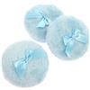 OFFIGAM Piumino Talco Set 3 Pezzi per Corpo e Viso in Morbido Peluche Fiocco, Delicato per Polvere Prickly Uso Domestico
