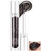 Prreal Glitter Lip Gloss, Shimmer Lip Plumper Gloss, Holographic Glitter Liquid Lipstick, Diamond Pearl Shine Lip Glaze, Non-Sticky Long Lasting Chameleon Laser Lip Eyeshadow Makeup (02 Black)