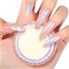 SAVILAND Polvere per Unghie Cromata, Polvere Cromata Unghie Altamente Riflettente Goccia di Rugiada Dorata, 1g Polveri Brillantini Effetto Specchio Nail Art Pigment Design DIY Deco Chrome Nail