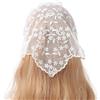 Cldaisy Bianco Elegante Donna Pizzo Fiore Triangolo Fascia Estate Sunproof Pizzo Triangolo Bandana per Dolci Ragazze Campeggio Scatto Foto Fasce per Donne Fasce Moda Cappelli per Cappelli