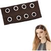 ELNX Fascia Elastica con Occhielli | Ampio Bandana Punk Grunge | Accessori Y2K Donna per Yoga Corsa Halloween (Marrone)