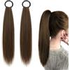 TTIAYAO Estensione per capelli a coda di cavallo, 2 pezzi, lunghezza 45 cm, per donne e ragazze, uso quotidiano e occasioni speciali, colore marrone chiaro