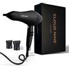 CLOUD NINE L'asciugacapelli Airshot Compatto veloce 2000w Tutti i tipi di capelli Controllo della temperatura variabile Basso Medio Alto | Due ugelli inclusi | Tecnologia antistatica Super compatto
