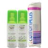 FEI FAN 2X Deovapo, Deodorante 0% Alcool, Alluminio e Cloridrato, 100ml, Disponibile In Diverse Varietà + Confezione da 80 Dischetti Leva trucco e Smalto (TE' VERDE)