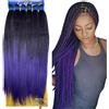 Ser Mulher Capelli SUPER JUMBO PREMIUM Braid per Treccine Africane PESO: 522g, LUNGHE: 65cm Pre-Stretched - Hair Braiding Extension, Anellini per Styling COMPRESI, (Purple, 65 cm)
