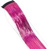 Wambere 8 extension per capelli sintetici con clip, accessori per capelli per ragazze, ciocche di capelli colorate, 50 cm, per donne, ragazze, feste, festival, cosplay, rosso rosa