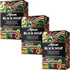 P-Beauty Cosmetic Accessories P-Beauty - Sapone nero africano, vegano con burro di karitè, olio di cocco e di palma, sapone per il viso, sapone per il corpo, sapone per capelli, sapone naturale, contro brufoli, acne, punti neri