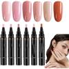 Generisch 2026 New 3 in 1 Nail Polish Marker Quick Dry, Gel Polish Pen Set di penne per unghie colorate per nail art fai da te, strumenti per nail art nail art per ragazze e donne (set 4)