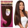 Ser Mulher Extension Capelli Lisci a Tessitura in Bioproteina, Effetto Capelli Veri, 320gr - Hair Texture Lisce per Volume e Styling Movimentato, 9 Tessiture 3x70, 3x65, 3x60 cm, MARLI (Natural Brown)