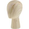 perfeclan Testa di Manichino in Legno Multifunzione per Negozi di Cuffie, Abbigliamento per Display per Sciarpe, Circonferenza 55cm
