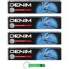 Beni Culinari 4 X DENIM - Shaving Cream Original Crema da barba profumata classica per uomini 100 ml + portachiavi Beni Culinari 0