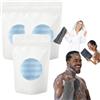 bergxperten Aquemis asciugamano esfoliante 1/3/5 Pezzi scrubber corpo lungo 100 cm doppia faccia quick dry con fibra di bambù e ioni d'argento panno doccia unisex per bagno e doccia