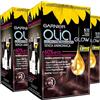 Garnier 3x Garnier Olia Glow Colorazione Capelli Tinta Permanente Colore 5.12 Castano Freddo Iridescente Senza Ammoniaca Fragranza Delicata - 3 Tinte
