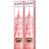 NYX Professional Makeup Eyeliner in Penna Altamente Pigmentato Epic Ink Liner Glitz 02 Bootcut Bling Waterproof Linee Definite e Precise Punta Flessibile Formula Vegana - Set da 2