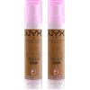 NYX Professional Makeup Bare With Me Siero Correttore Viso e Corpo 2in1 Idratante con Centella Asiatica e Tè Verde per Pelle Secca Occhiaie e Rossori Tonalità 10 Camel - 2 Flaconi da 9,6ml