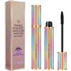find back Mascara in fibra di seta 4D, mascara antimacchia e impermeabile, mascara nero ispessente, allungante, senza grumi, ciglia più piene, da indossare tutto il giorno (mascara 4D a 1 tubo)