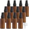 ZEOABSY 12 pezzis 50ml Marrone Flacone di lozione Con pompa Nero, 50ml Riutilizzabili Plastica Contenitori Cosmetici da viaggio, Bottiglia di lozione, Crema, olio detergente