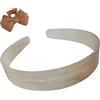 Generic Cerchietto per capelli spesso con guscio di tartaruga con denti, 3,8 cm di larghezza, in acetato, retrò, antiscivolo, con stampa leopardata (beige)