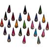 KULIA® Bindi Fronte Tikka Tatuaggi Adesivo Indiano Bindi Gemme per il viso Donne Bindi 6 Confezioni Etnico Tikka Bollywood Party Mix Size Fronte Rotondo Bindi Indiano Tikka Gioielli di moda