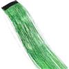 Wambere 4 extension per capelli sintetici con clip, accessori per capelli per ragazze, ciocche di capelli colorate, 50 cm, per donne, ragazze, feste, festival, cosplay, verde
