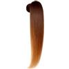 Ser Mulher Coda Capelli Extension di Cavallo Lunga 70 cm - Termofibra Resistente, Effetto Naturale - Peso: 150 g - Facile da Applicare - Coda Finta Capelli Lisci, (Dark Brown Degradee, Lisci) MARILIA