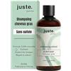 Juste Paris Shampoo per capelli grassi naturali, senza solfati, silicone, parabeni, cura purificante, sebo in eccesso, radici grasse, pulisce senza seccare, prodotto in Francia, 250 ml
