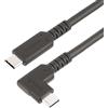 StarTech.com Cavo USB-C angolare robusto da 2 m, USB 3.2 Gen 1 (5 Gbps), cavo trasferimento dati USB type-C ad angolo retto, DP Alt Mode 4K 60Hz, 100W PD - Cavo USB Tipo C a 90 gradi (RUSB31CC2MBR)