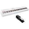 Alesis Recital White + M-Audio SP-2 - Pianoforte Digitale con Casse, 5 Suoni, 88 Tasti Semi Pesati, 3 mesi di Lezioni Gratis + Pedale di Sustain Universale