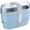 Westmark Lunchbox Maxi - Pratico contenitore con scomparti stile bento da 760 ml, 830 ml e 425 ml per preparazione dei pasti, scuola e ufficio, prodotto in Germania - Blu