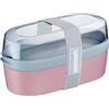 Westmark Lunchbox Mini - Pratico contenitore con scomparti stile bento da 760 e 830 ml per preparare pasti, scuola e ufficio, adatto a microonde, prodotto in Germania - Rosa