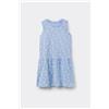 Tezenis Vestito Spalla Larga In Cotone Con Balza Bimba Bambina Azzurro