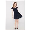 Tezenis Vestito In Tela Di Viscosa Con Ruches Bambina Blu