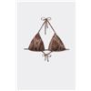 Tezenis Bikini Triangolo Leggermente Imbottito Country Vibe Donna Marrone