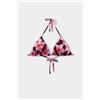 Tezenis Bikini Triangolo Leggermente Imbottito Hibiscool Donna Rosa