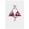 Tezenis Bikini Triangolo Leggermente Imbottito Hibiscool Donna Rosa