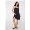 Tezenis Vestito Corto Tela Viscosa Con Laccetti Donna Nero