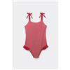 Tezenis Costume Intero Bimba Summer Vichy Bambina Rosso