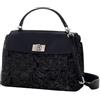 ERMANNO FIRENZE Small Flap Bag ADA Straw Black