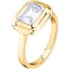 Trussardi Anello Donna in Acciaio, Zirconi, Collezione T-DESIGN, Regalo Anniversario