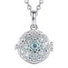 CELESTIA Chiama Angeli Gravidanza Ciondolo Richiamo degli Angeli Gravidanza Collana Fiore Rame Placcato Argento con 2 Catene Regalo Gravidanza Regali per Donne Incinte