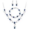 EVER FAITH Set di gioielli da sposa per damigella d'onore Teardrop Cubic Zirconia foglia di vite sposa prom collana orecchini pendenti set bracciale donna