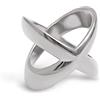 SINGULARU - Anello Always. Acciaio con Altezza di 21,3 mm. Design Minimalista a Forma di Croce. Gioielli da Donna. Taglia 14