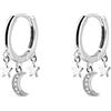 SINGULARU - Orecchini Midnight Sky. Argento Sterling 925 con Placcatura Rodio. Chiusura Congo. Gioielli da Donna