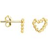 SOFIA MILANI - Orecchini Donna Argento 925 - Placcati in Oro - Orecchini a Perno a Cuore - 21028